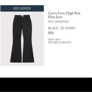 Abercrombie & Fitch Black High Rise Flare Jeans